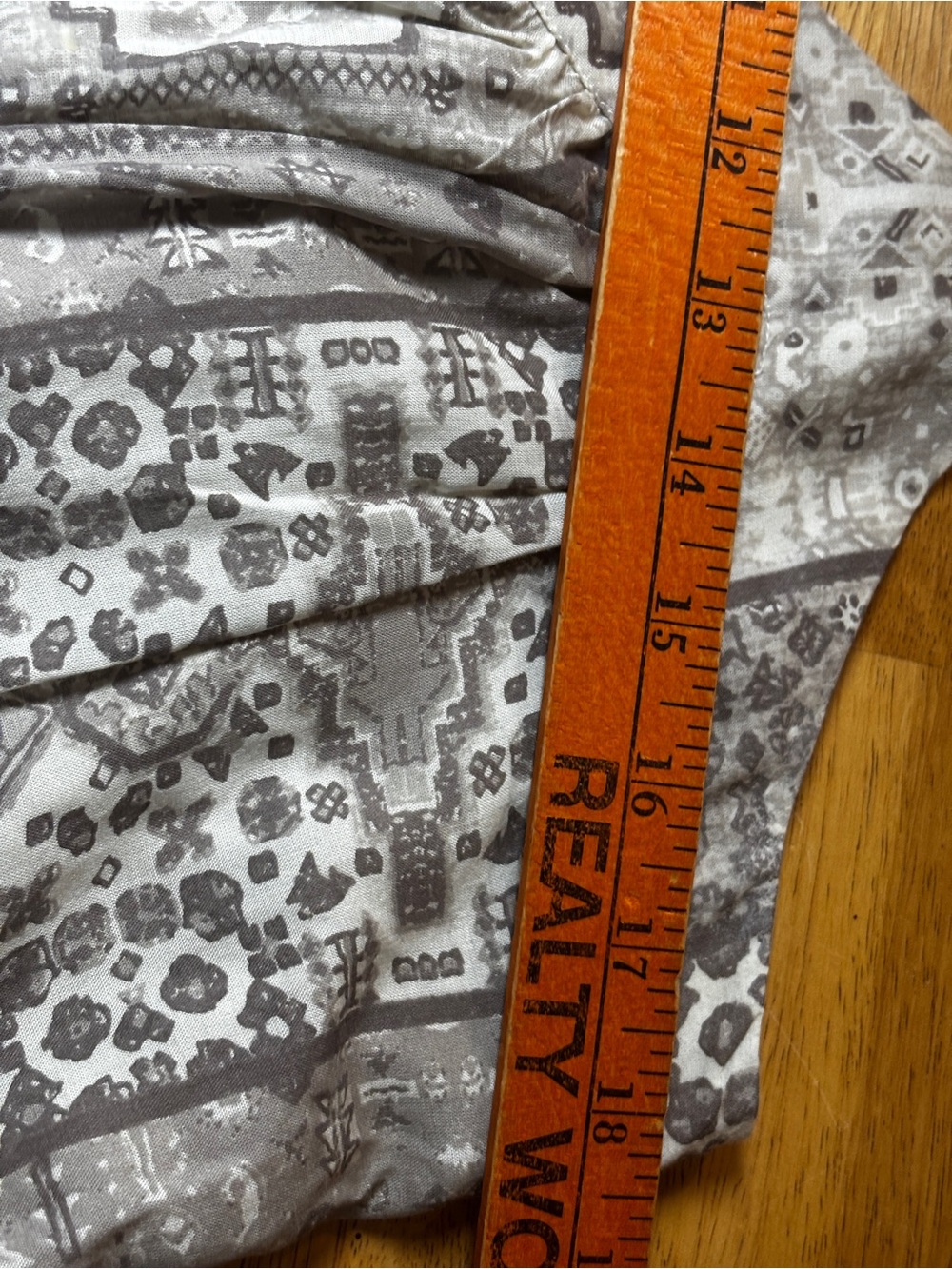Lucky Brand Boho Maxi Dress Size Large Gray Taupe Cream Printed Sleeveless - Picture 9 of 10